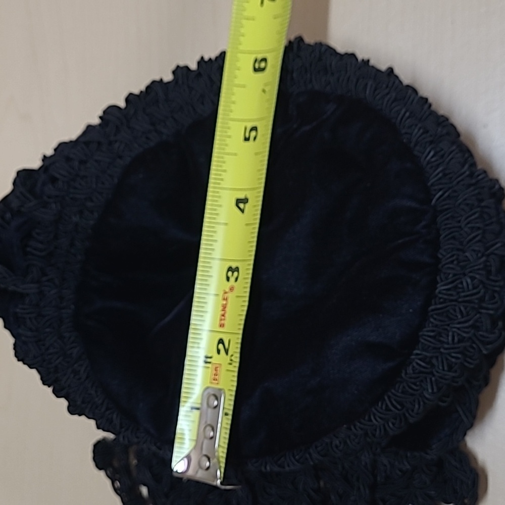 Vintage Black Crochet Women's Bag - Picture 7 of 8